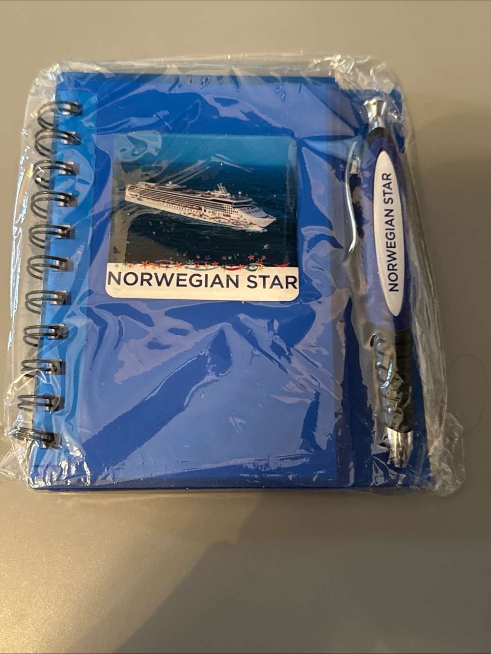 Norwegian Star Blue Spiral Notebook with Pen